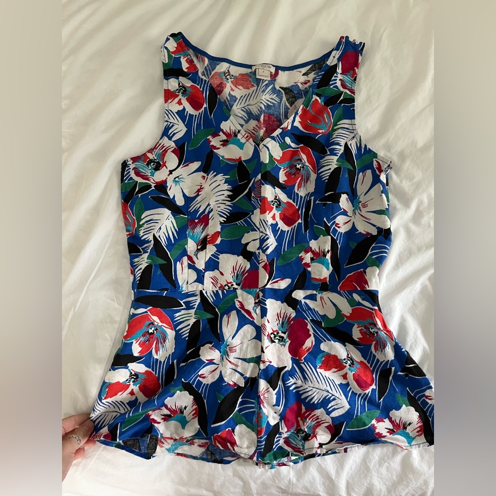 JCrew printed tank size 0